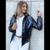 DAMEN BOMBERJACKE MIT ABNEHMBARER KAPUZE | METALLISCHES DESIGN